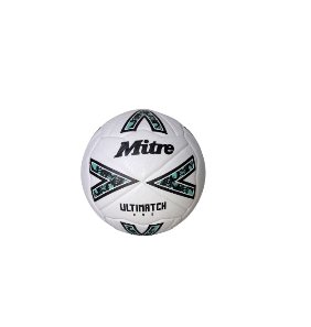 [11969] Football Mitre Ultimatch White|Green Size 5
