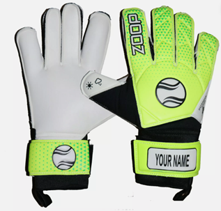 [12839] GK Zoop Pro Defender Goalkeeper Gloves- yellow/white   Size 9