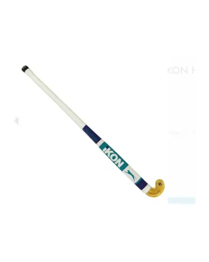 [12168] 36" Slazenger Ikon Wooden Hockey Stick  White|Navy|Turquiose 