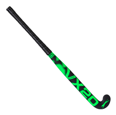 [12169] 37.5" Slazenger VX20 100% Fibreglass Hockey Stick Black|Green