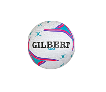 [14029] Netball Gilbert APT White|Purple Size 5