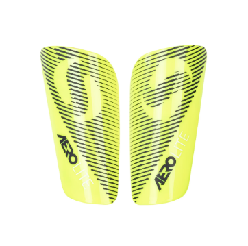 [13463] FB Shin Guards Sondico Aerolite Slip Yellow|BlkAdult Medium