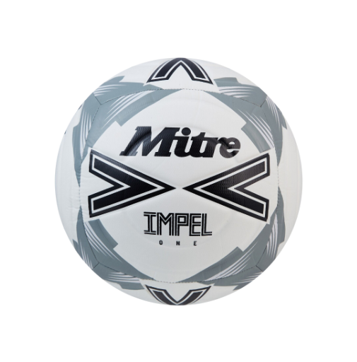 [9791] Football Mitre Impel Size 5 White|Blk|Grey