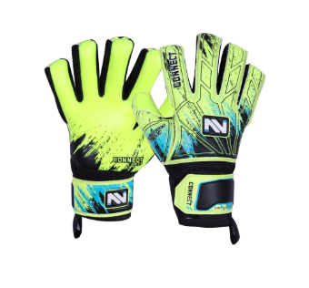 [435015] GK Gloves Connect Fluorescent Yellow|Blue Size 10