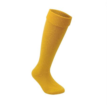 [12139] Football Socks Junior Yellow US 2-7 C2A
