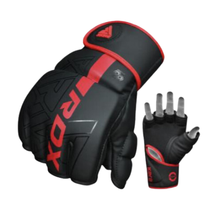 [6317] Boxing Grappling Gloves RDX PF1 Black|Red Small