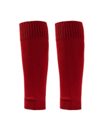 [13806] Football Leg Sleeve Sock Pair Red Senior