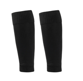 [13807] Football Leg Sleeve Sock Pair Black Senior