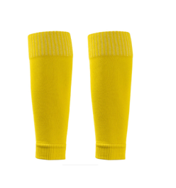 [13809] Football Leg Sleeve Sock Pair Yellow Senior