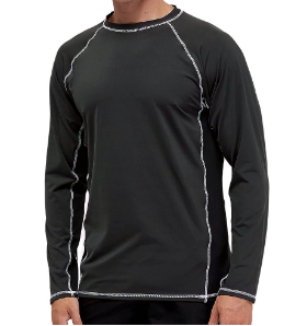 [CL12862] Rash Guard Mens Black Small