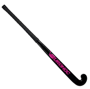 [12161] 36" Eurohoc Wooden Hockey Stick Black|Pink