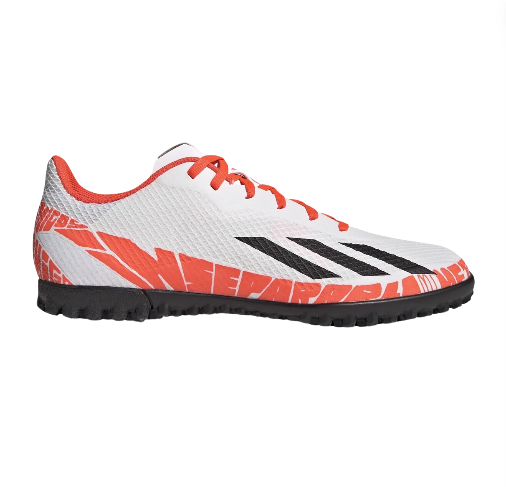 [13095]  Astro Turf Trainers Adidas X Messi.4 White|Black|Red UK10|US10.5 