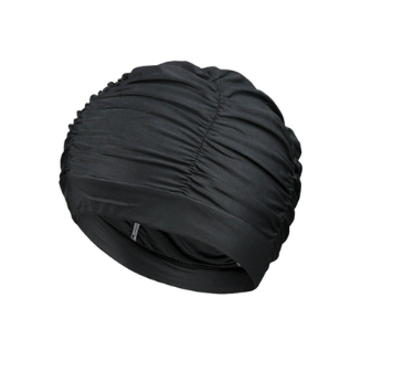 [10819]  Swim Cap BrushMesh Black - Junior