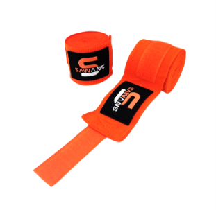 [6318] Boxing Hand Wraps 3.5m Orange