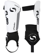 [43512] FB Shin Guards Sondico Flair Ankle White|Black Adult Small