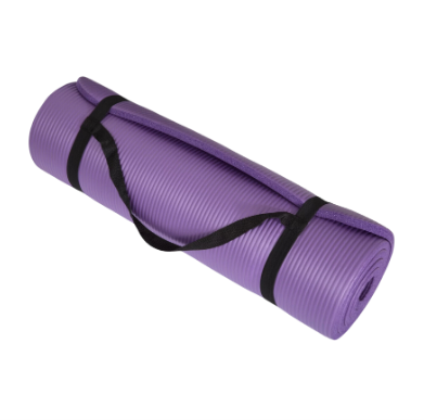 [10391] Yoga Mat w/Straps 6.0mm Thickness Purple