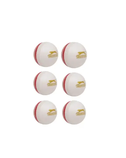 [34099] Cricket Ball Training Size 5 1/2oz Red|White Senior (6 pack)