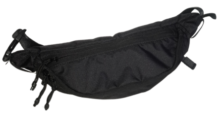 [6801] Travel Bum Bag Forclaz Ripstop (2 pockets) Black