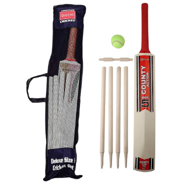 [13269] Cricket Set Divichi Wooden Junior Size 5