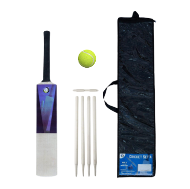 [13270] Cricket Set Glamza Generise 7pc Wooden Junior Size 3