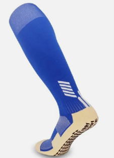 [13815] Football Socks Anti Slip Sports US 7-11 Blue