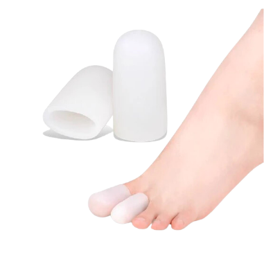 [12222] Toe Sleeves Athletes|Runners Silicone , Closed Toe One Size 2pc 
