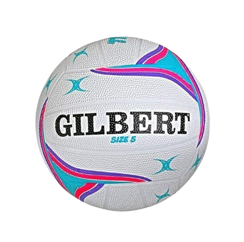 [13464] Netball Gilbert White|Purple|Pink Size 4