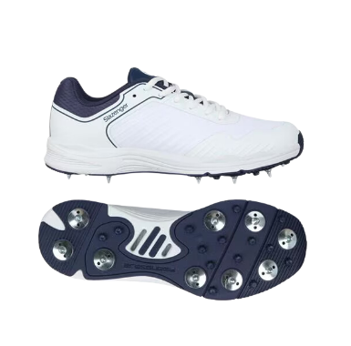 [13110] Cricket Shoe Slazenger White|Navy UK7.5/US 8.5