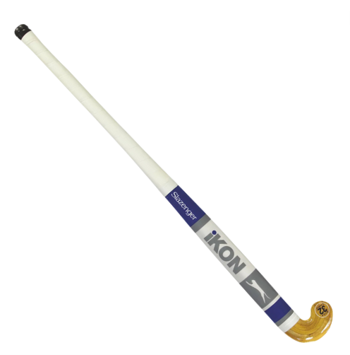 [12165] 32" Slazenger Ikon Wooden Hockey Stick White|Navy