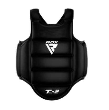 [12825] Boxing Chest Pad RDX Reversible Protector Black|Grey 