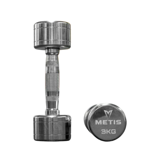 [9869] Dumbbells Metis Chrome 3kg|6.6lbs (Pair)