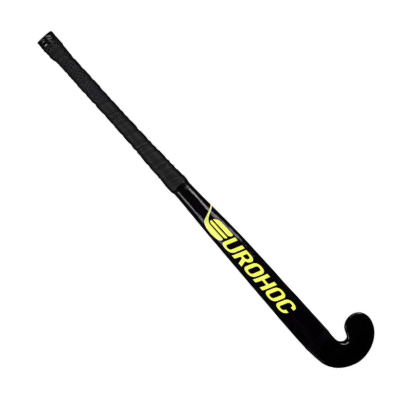 [12170] 37.5" Eurohoc Wooden Hockey Stick Black|Yellow