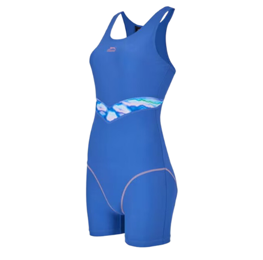 [15109] Swimsuit Slazenger Splice Ladies Boyleg Blue|Purple Size 12 (M) 