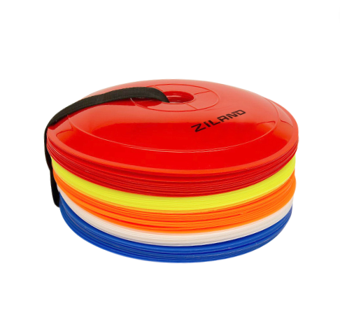 [10313] Sports Marker Cones Set of 50 Multi- 9" wide