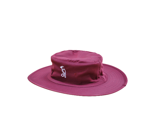 [13342] Cricket Sun Hat Kookaburra Maroon Small