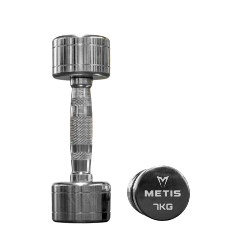 [9872] Dumbbells Metis Chrome 7kg|15.4lbs (Pair)