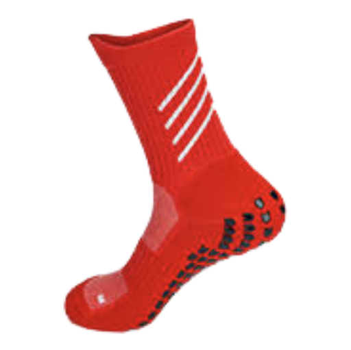 [13825] Anti Slip Sports Socks US 7-11 Red 