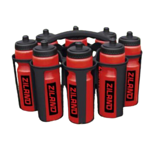 [13145] Water Bottle Carrier Set 8pack Ziland - Red