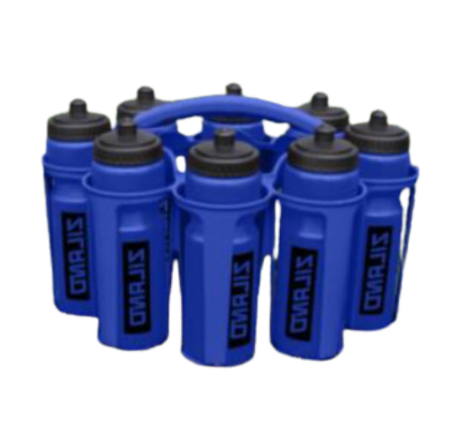 [13156] Water Bottle Carrier Set 8pack Ziland 700ml - Blue