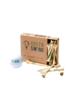 [13502] Golf Tees - Green Swing Bamboo  70mm
