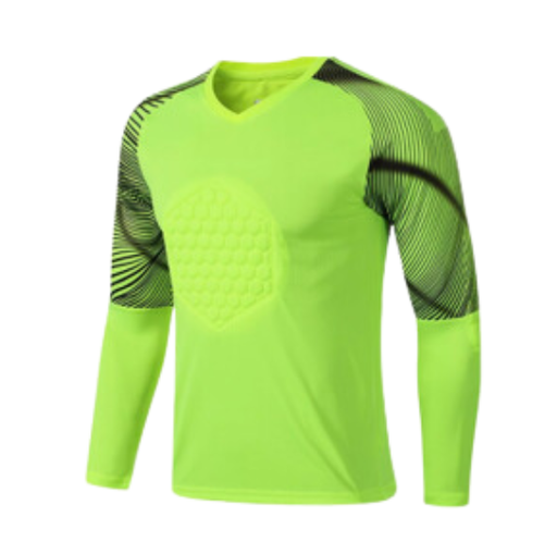 [12275] Goalkeeper Shirt Dpois Padded Fluo Green Medium