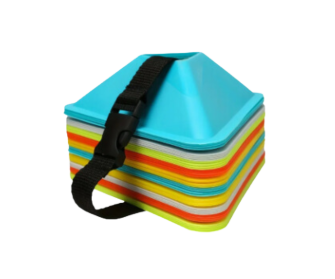 [9718] Triangular Agility Marker Training Cones 20 In A Pack.