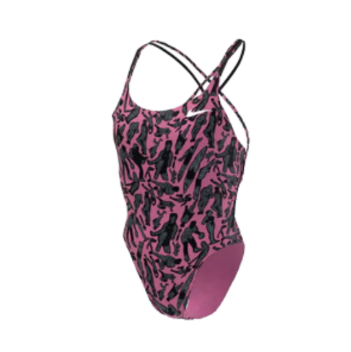 [15118] Swimsuit Ladies Nike Hydastrong One Piece Pink Size L 