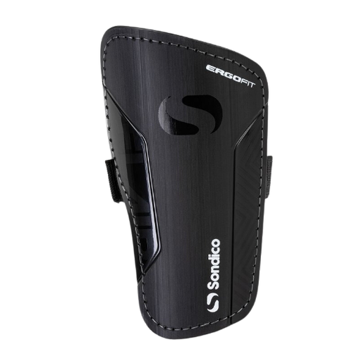 [12771] FB Shin Guards Sondico Flair Slip Black|White Adult Medium