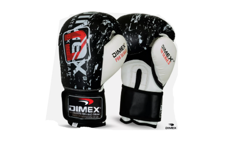[46B002] Boxing Gloves Dimex  Black|White|Red  - 14oz