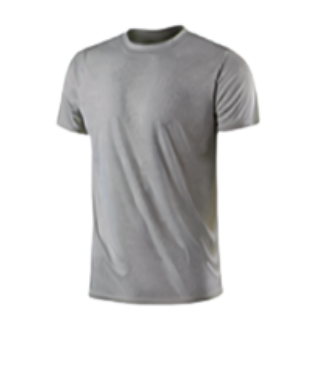 [CL30020] T-Shirt Men's Breathable Quick-Drying Short Sleeve Round Neck Grey Medium