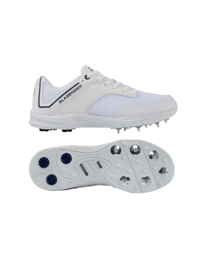 [34980] Cricket Shoe Slazenger V Series White|Navy UK8.5|US9.5