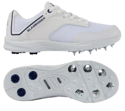 [34980] Cricket Shoe Slazenger V Series White|Navy US9.5