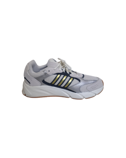 [38593] Court Shoe Adidas Cloud Foam White|Silver|Navy UK7|US7.5