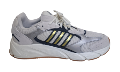 [38593] Court Shoe Adidas Cloud Foam White|Silver|Navy US 7.5